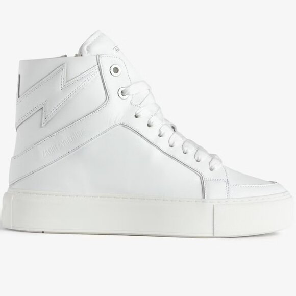 Zadig & Voltaire ZV1747 High Flash High-Top Platform Sneakers New in Box - Picture 1 of 11